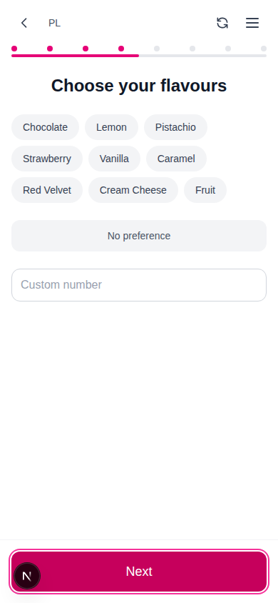 Wizard Step 4: Filling preferences