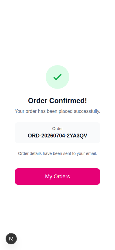 Order confirmation