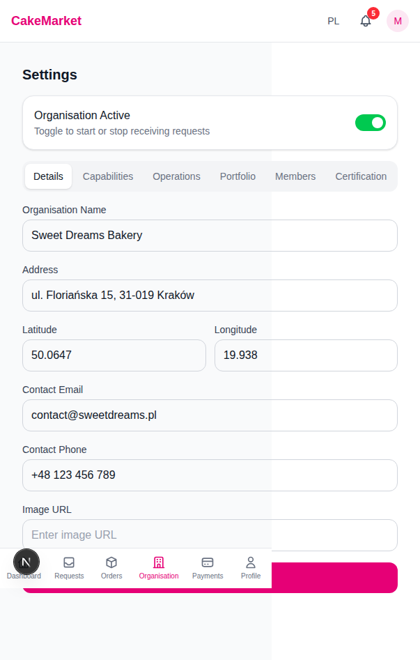 Details tab