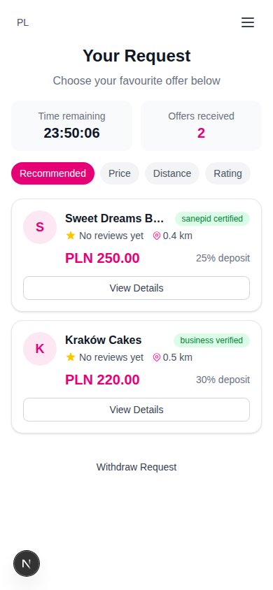 Waiting room with offers